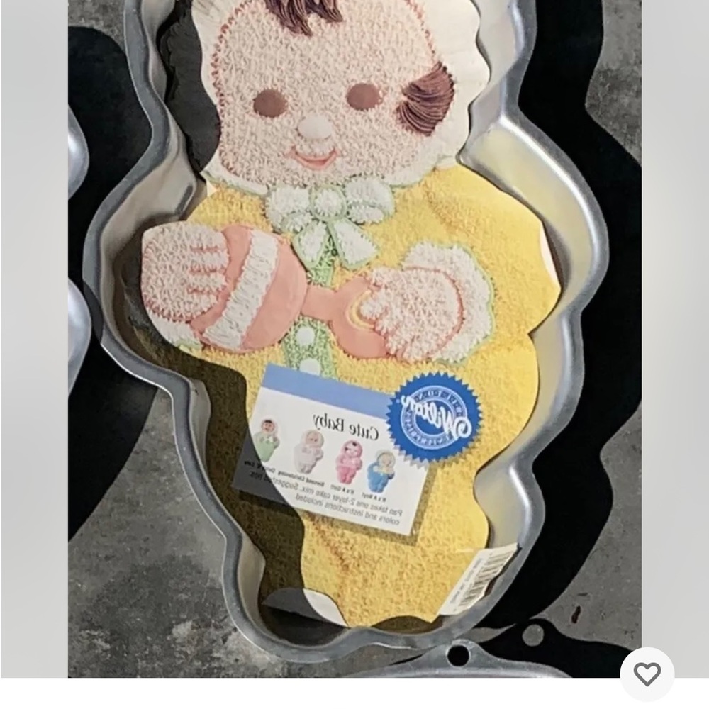 Wilton Retired Cake Pan Cute Baby/Christening Birth